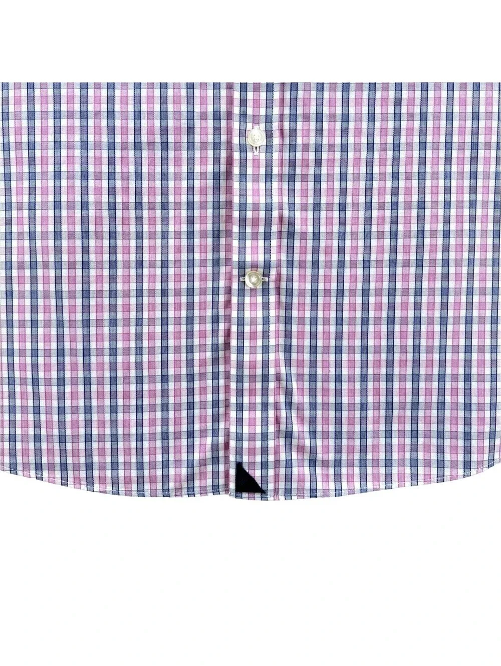 UNTUCKit Pink/Blue Check Slim Fit Wrinkle Free Button Front Shirt XL